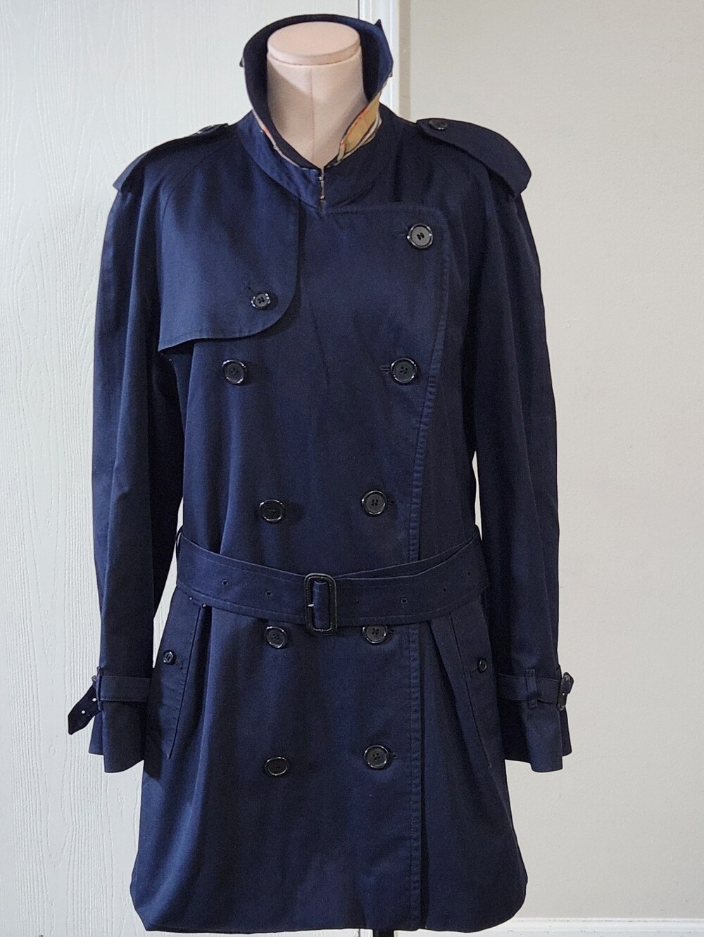 Burberry Classic Double Breasted Trench Coat Iconic Navy - Picture 5 of 16
